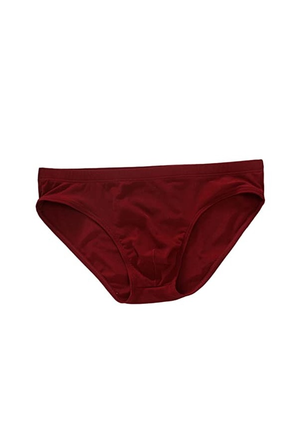 XKUN Slip Homme Soie De Glace Jeune Sexy Sexy Section Sectionsexy Men sous-Vêtement 3 Packs-Red,XXXL