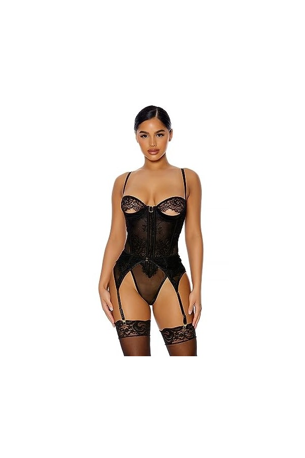 Forplay Peek Show Ensemble dours pour Femme Noir Taille XL