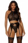 Forplay I Heart You Ensemble de lingerie Noir XL