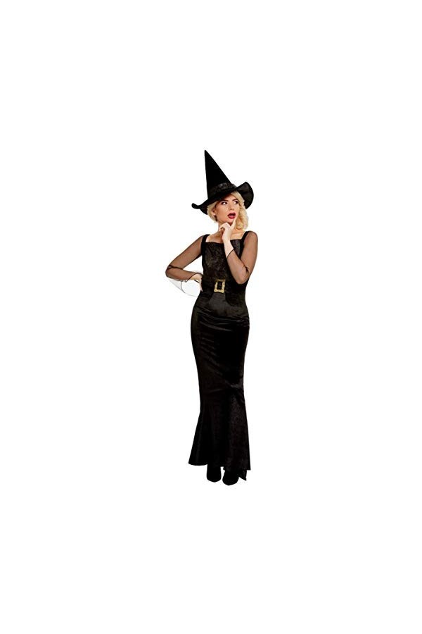Smiffys Costume de sorcière glamour, Femme, 51069M, Noir, M-UK Size 12-14