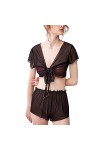 sous-vêtements en Dentelle Chaude Chemise de Nuit Lingerie Sexy 2 pièces Femmes vêtements de Nuit Pyjamas Sexy vêtements pour
