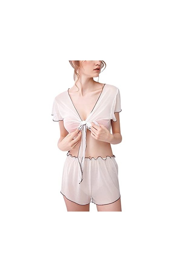 sous-vêtements en Dentelle Chaude Chemise de Nuit Lingerie Sexy 2 pièces Femmes vêtements de Nuit Pyjamas Sexy vêtements pour