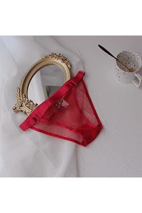 MULANY Femme Slips 3 pièces réglable Femmes Culottes sous-vêtements Maille Transparente sans Couture Slips Perspective Coton 