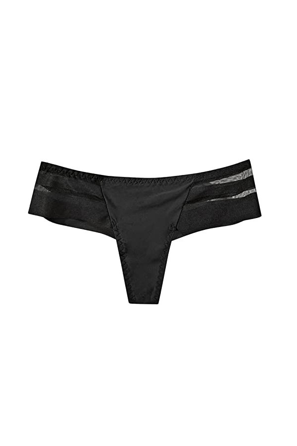 QWUVEDS Femmes Sous-vêtements cônes bikini culotte T string stretch femmes sous-vêtements cônes lingerie lingerie sexy rouge,