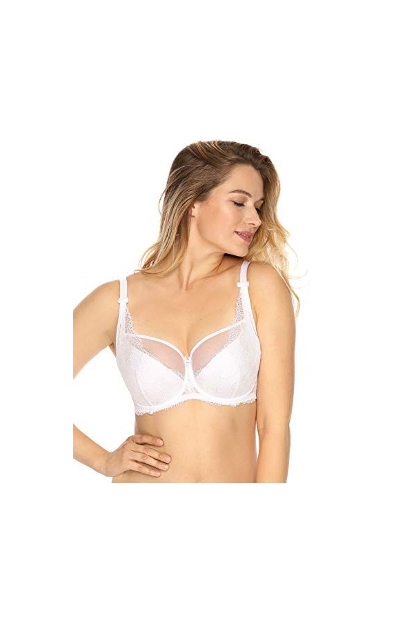 Gaia Femme Soutien-Gorge Semi-Rembourré Élégant 931 Veronika, Blanc 2,80I