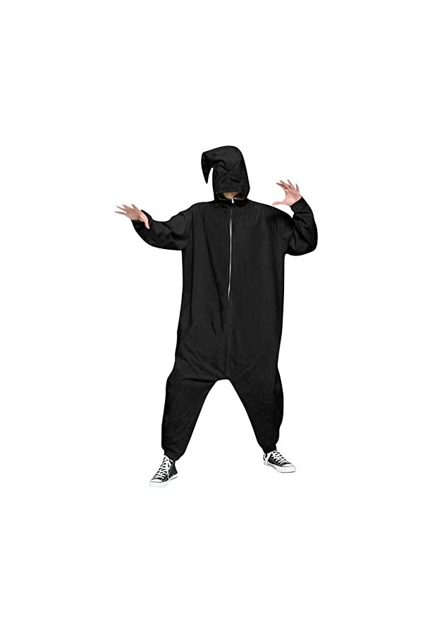 Allbestop Lingerie Sexy Rembourré Femmes et Point Avant et Une pièce Noël Hommes Ensemble Cauchemar fête Fermeture éclair Pyj