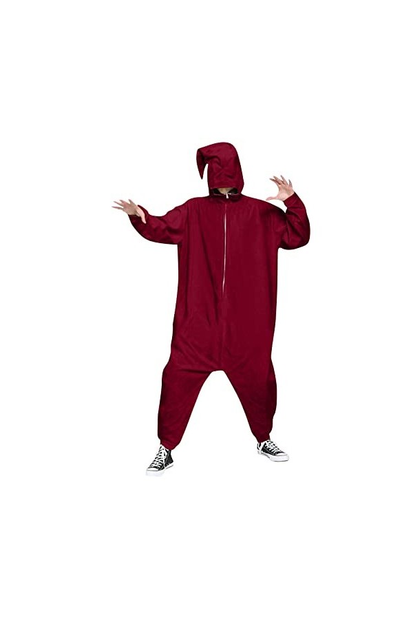 Allbestop Lingerie Sexy Rembourré Femmes et Point Avant et Une pièce Noël Hommes Ensemble Cauchemar fête Fermeture éclair Pyj