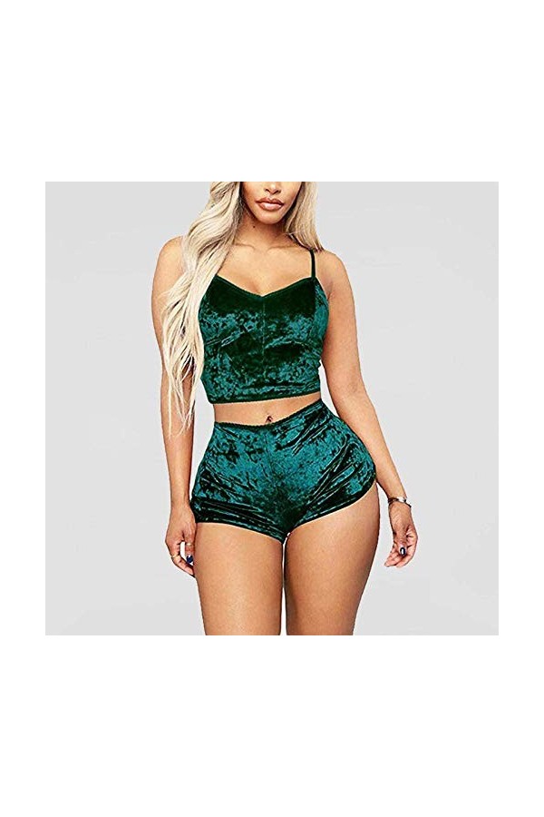 Lingerie Sexy Nouvel Ensemble Soutien-Gorge Pyjama Deux pièces Sexy Vert M 