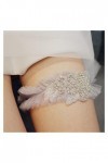 COLIFAS Broder Cristal Strass Mariage Jarretière Ceinture De Mariée Cuisse Jambe Jarretière Anneau pour Femme/Mariée Couleur