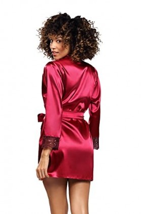 DKaren Femmes Peingoir Satin Gosia, Bordeaux,46