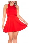 Koucla Robe patineuse sexy dos, rouge, S