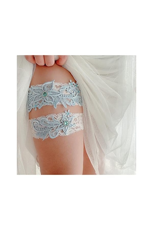ZZSRJ Sexy Dentelle Mariage jarretière mariée Cuisse Femmes Color : LW21, Taille : One Size 