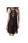 KSDFIUHAG Sexy Lingerie Robe Lingerie Sexy Évider Dentelle Porno Chemise De Nuit Licou Dos Nu sous-Vêtements Vêtements De Nui