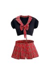 UDRJU Lingerie Sexy pour Le Sexe Femmes Cosplay Costumes Uniforme Scolaire Vilain Sexy Vêtements Jupe À Carreaux Tenues-Navy_