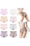 Jeputane 8Pcs Ladies Silk Lace Handmade Underwear - Ladies Silk Lace Handmade Panties, Ladies Lace Handmade Underwear B,M 
