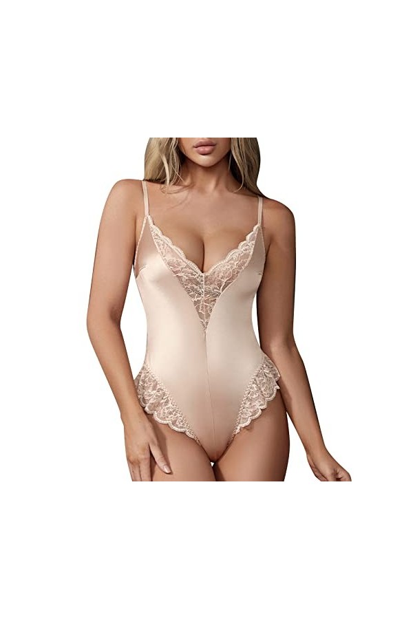 Hekbaep Ensemble de lingerie 2 pièces en filet transparent pour femme - Sexy - Taille haute - Taille 56, a, M