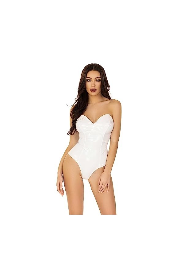 Leg Avenue Vinyl boned bodysuit, S
