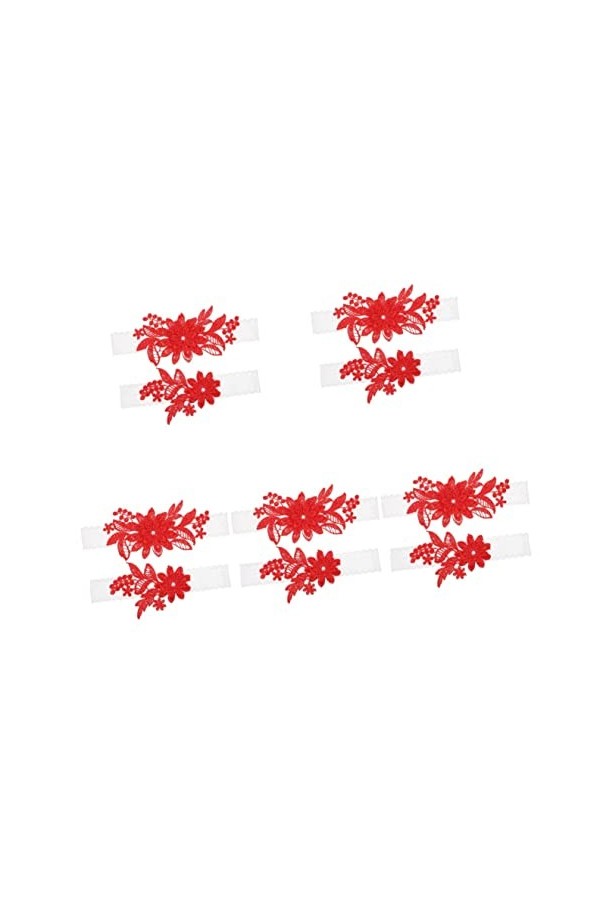 ifundom 5 Ensembles Anneau De Jambe Jarretière en Dentelle De Mariage Porte-Jarretelles en Dentelle Garderie pour Jarretières