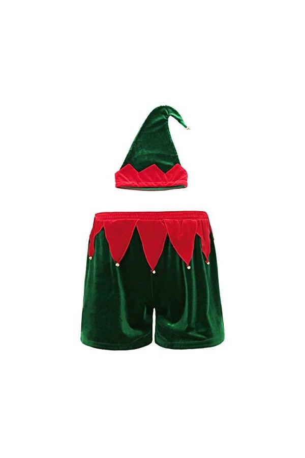 DINGGUANGHE-CUP Lanières Hommes, Mémoires sous-vêtements Homme Festival Party Doux Velours Père Noël Vacances Fancy Costume d