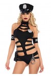 Leg Avenue- Under Cover Cop Adult Sized Costumes, 86692-00101-Small-Black, Noir, S EUR 36-38 