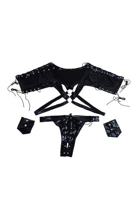 SKFLABOOF Transparent Body Homme Jockstrap Moulant Slip Sado-MASO Drole Érotique Mankini Bite Deguisement Bonbon Costume Sexy