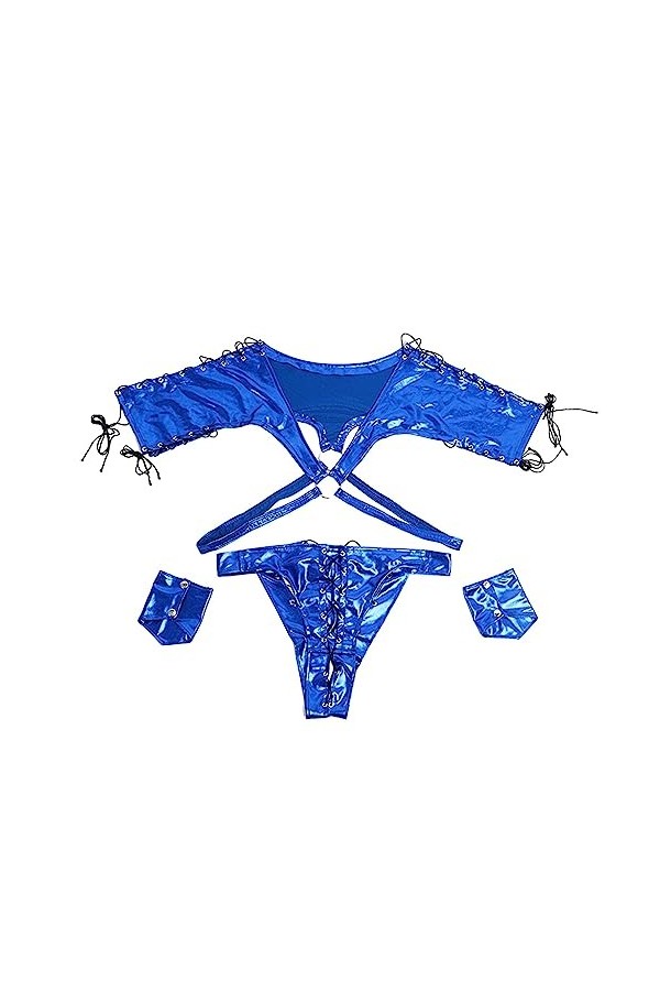 SKFLABOOF Transparent Body Homme Jockstrap Moulant Slip Sado-MASO Drole Érotique Mankini Bite Deguisement Bonbon Costume Sexy