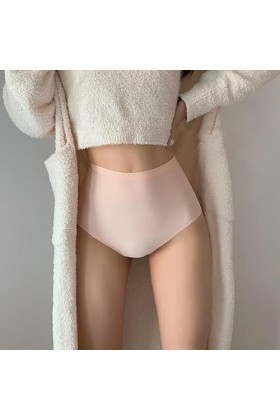 NOGRAX Culotte 3 / 4Pcs Femmes Seamless Ice Silk String Taille Haute Contrôle Abdominal Pantalons-Collection 1-Le XXL-4 Pièce