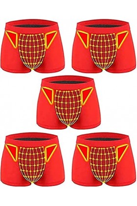 Lot De 5 Boxers De Thérapie Magnétique Pour Hommes Avec Poche Bombée Boxer Shorts Ice Silk Respirant Sous-vêtements Sexy Pour