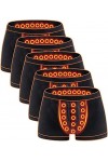 5-Packs Hommes Confort Shorts Boxer Briefs Agrandissement Sous-Vêtements Thérapie Magnétique Soins De Santé 3XL,5PCS 