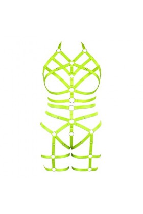 Femmes Sling Sling élégant Lingerie Plus Taille Cage évidée sous - vêtements Ensemble Punk Gothic Dance Costume Ciel Bleu 