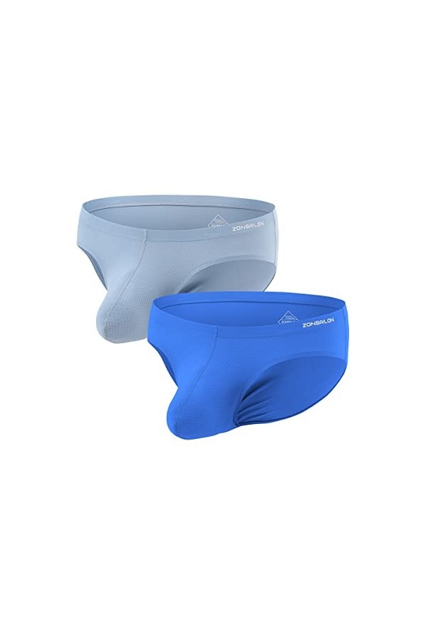 ZUOLAIYIN Sac pour homme Slip Sexy Sous-vêtements Bulge Pouch Slips Nylon Hipster Stretch Hommes Sous-vêtements Poche Avant T