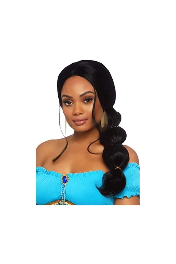 Leg Avenue Desert Princess Wig Adult Sized Costumes, Nero, Taille Unique Femme