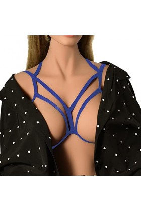 BIISDOST Culotte sexy en dentelle pour femme, bleu, taille unique