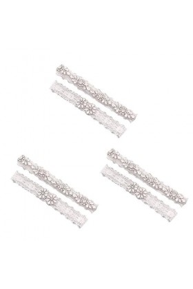 jojofuny 3 Paires Porte-Jarretelles La Mariée Européen Et Américain Jarretière