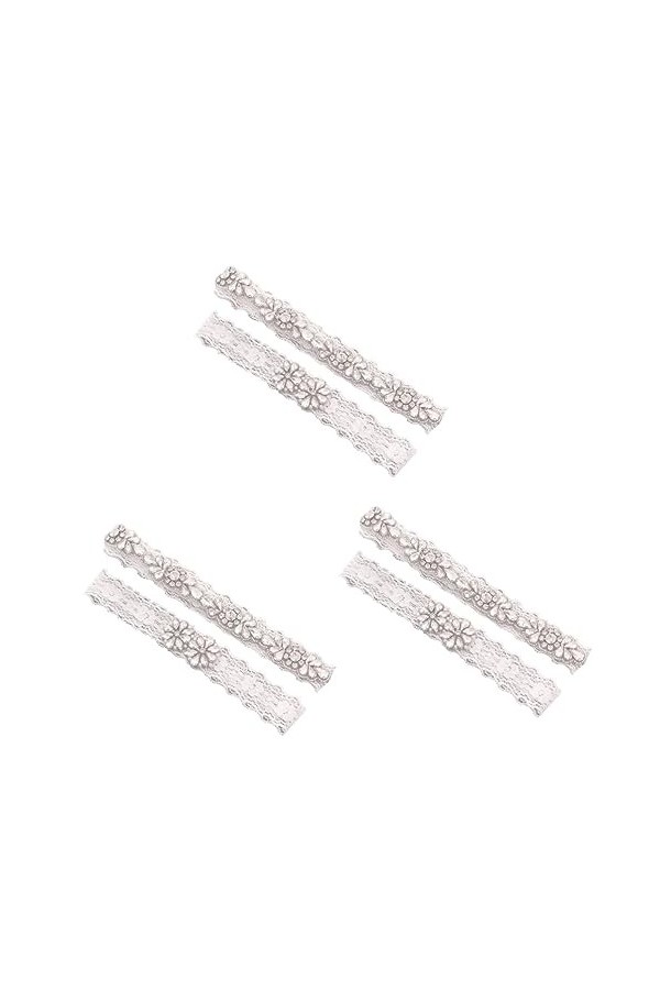 jojofuny 3 Paires Porte-Jarretelles La Mariée Européen Et Américain Jarretière