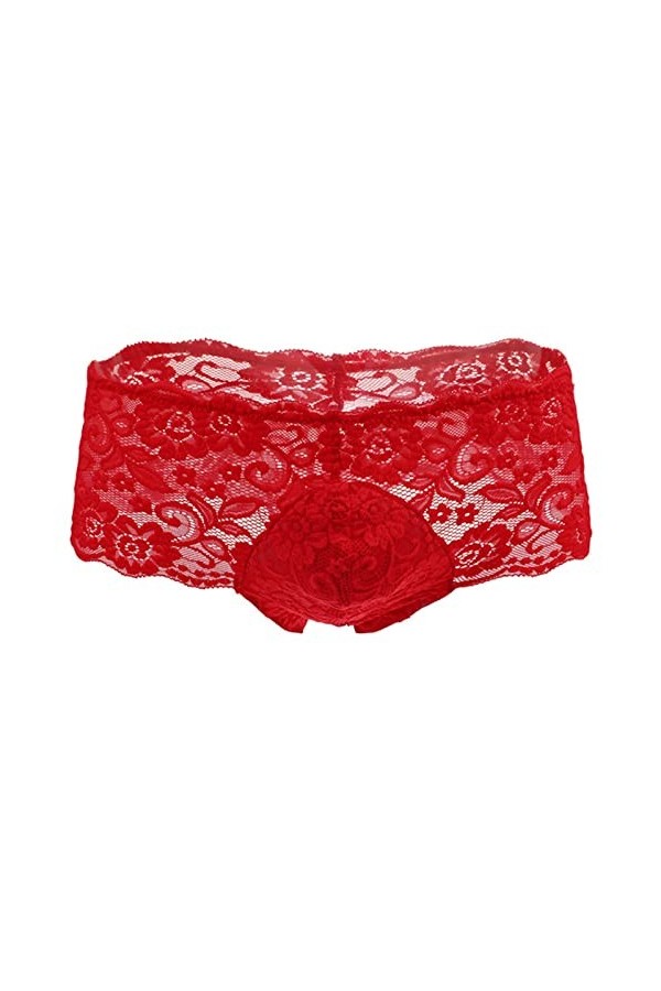 Culottes et Slips Slip Femme Comfort Knickers 3 Pcs Transparent Hommes Sous-Vêtements Sexy Dentelle Boxers U Poche Évider Sou