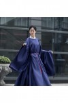 MOOCO MORNING Costume dHalloween pour couples - Rôle inversé - Bleu, vert, rouge - Costume de scène pour femme - Homme Hanfu