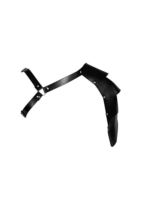 DCIUSTFHE Hommes Sexy Noirs Cuir Unique Épaule Corset Courroie Corset Courroie Bar Boîtes De Nuit DS Scène Costumes