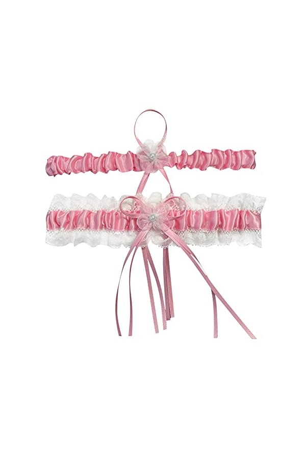 For Bachelorette élastique femmes anneau jeter dentelle mariages mariée jarretière jambe fête mariée Senior bandeau Color :