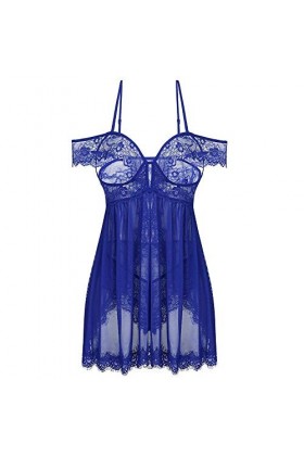 KSDFIUHAG Couple De Lingerie Érotisme Costumes Érotiques Femmes Dentelle Hors Épaule Lingerie Soutien-Gorge Ouvert Porno Chem