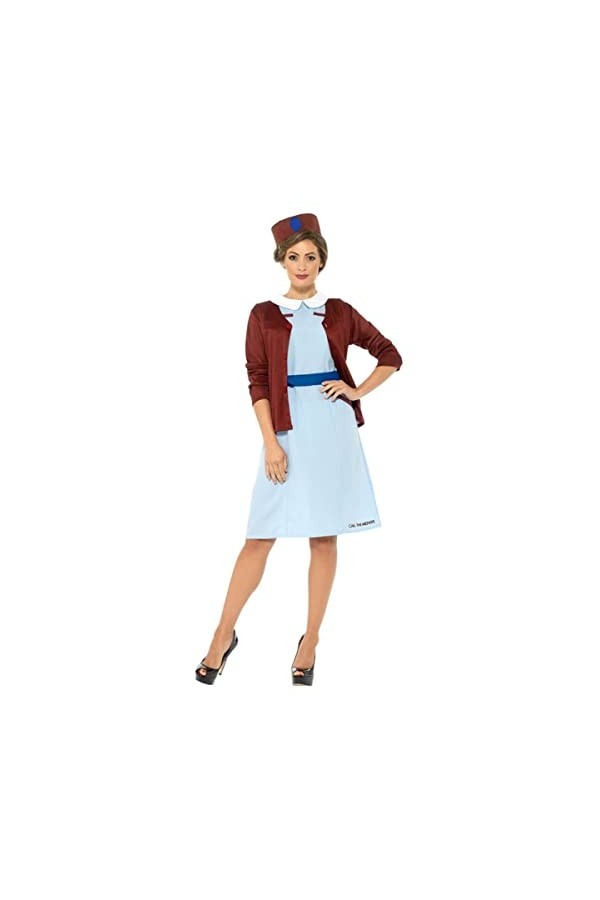 Smiffys 52539S Costume officiel Call The Midwife Bleu Taille S