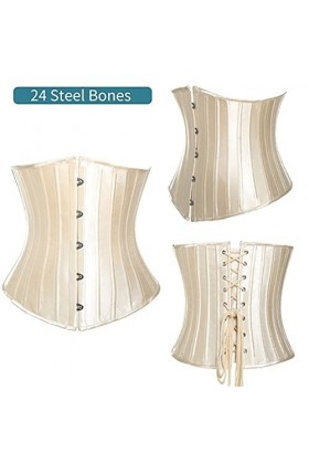 AleXanDer1 Corset Corset Sexy Buste Corset Corset Femmes Satin Top Plus Size S-6XL Os Sculpting Color : 24 Steel Bones 2, Si