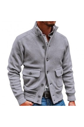 Hommes Manteaux dhiver Sport Coupe-Vent Veste Chaude Extérieur Fermeture Éclair Cardigan à Capuche Solide Veste avec Poches 