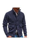 Hommes Manteaux dhiver Sport Coupe-Vent Veste Chaude Extérieur Fermeture Éclair Cardigan à Capuche Solide Veste avec Poches 