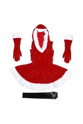 VALICLUD 1 Jeu Robe De Noël Déguisement De Père Noël Pour Femme Costume De Noël Costume De Père Noël Pour Tenue De Père Noël 