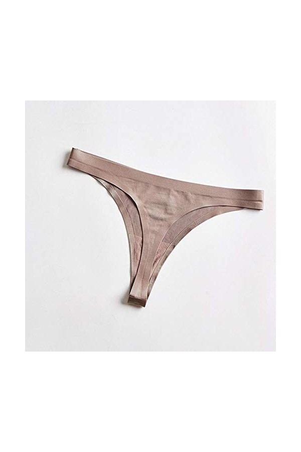 LAGEDOUDING Ice Silk Femmes Culottes Seamless Nylon Mince G-String Strings Lingerie Taille Basse Respirant Slips sous-vêtemen