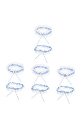 SOIMISS 4 Ensembles Porte-Jarretelles Bijoux Blancs Costumes De Bal Blancs Jarretière De Mariée Jarretières en Dentelle pour 