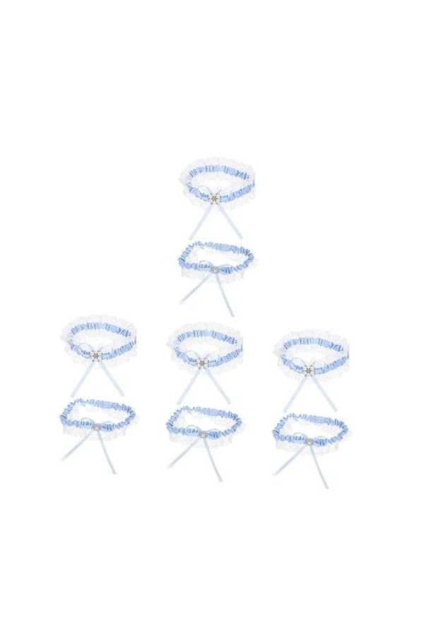 SOIMISS 4 Ensembles Porte-Jarretelles Bijoux Blancs Costumes De Bal Blancs Jarretière De Mariée Jarretières en Dentelle pour 