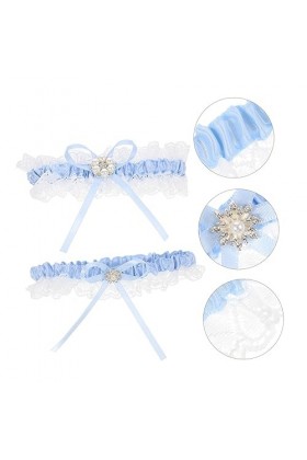 SOIMISS 4 Ensembles Porte-Jarretelles Bijoux Blancs Costumes De Bal Blancs Jarretière De Mariée Jarretières en Dentelle pour 