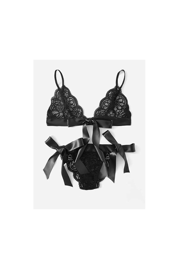 MERNEL Vêtements sexuels Lingerie Érotique Sexy Style Trois Points Grand Arc Femmes Color : 4, Size : M 